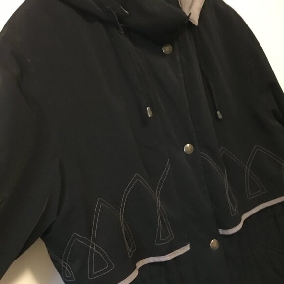 Vintage Eaton's Utex Arctic Stitched Hooded Black Cattle Style Jacket - Picture 14 of 16